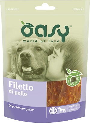 SNACK DOG FILETTO DI POLLO BUSTA 100 G OASY