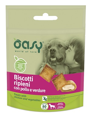 SNACK DOG BISCOTTI RIPIENI POLLO E VERDURE 80 G OASY