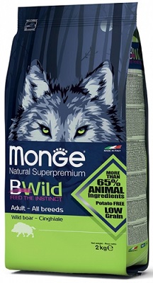 BWILD ADULT CINGHIALE KG.7,5 MONGE