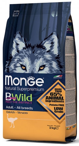 BWILD ADULT cane STRUZZO KG.7,5 MONGE