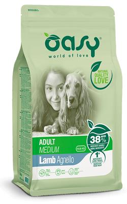 DRY DOG ADULT MEDIUM AGNELLO 3 KG OASY