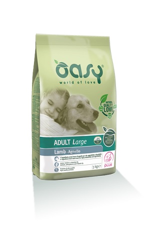DRY DOG ADULT LARGE AGNELLO 3 KG OASY