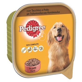 PEDIGREE G 300 PATE' CON POLLO E TACCHINO
