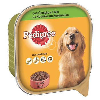 PEDIGREE G 300 PATE' CON CONIGLIO E POLLO