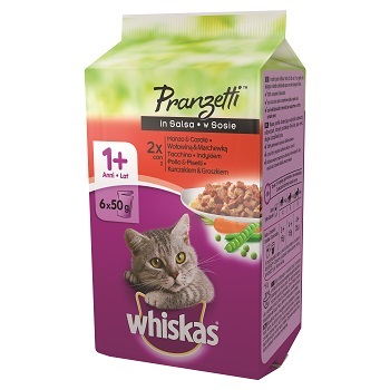 WHISKAS PRANZETTI 6X50 G CARNI CON VERDURE