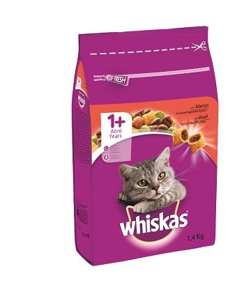 WHISKAS CROCCANTINI KG 1,4 MANZO