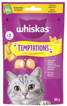 WHISKAS TEMPTATIONS G 60 POLLO
