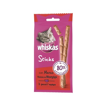 WHISKAS CATSTICK 3X6 GR. MANZO
