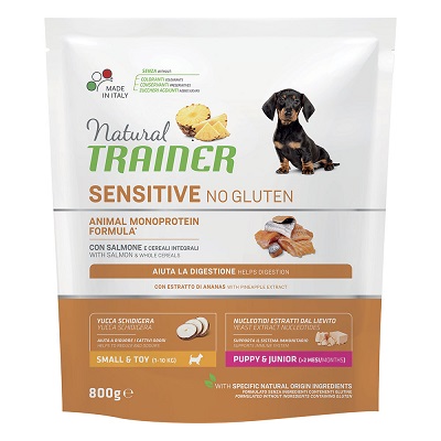 SENSITIVE SMALL PUPPY 800 G SALMONE  NATURAL TRAINER