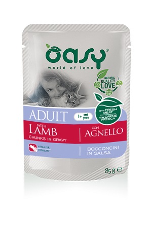 WET CAT BOCCONCINI ADULT LAMB.GR.85 OASY
