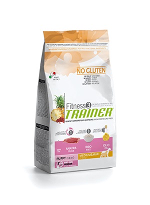 PUPPY MED/MAXI KG 12,5 NO GLUTEN ANATRA TRAINER FITNESS 3