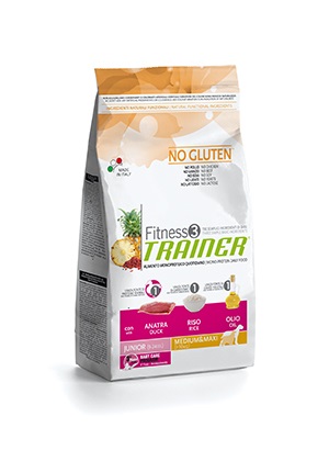 JUNIOR MED/MAXI KG 12,5 NO GLUTEN ANATRA TRAINER FITNESS 3
