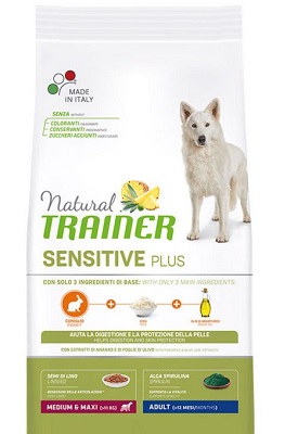 SENSITIVE ADULT M/M CONIGLIO NO GRAIN KG.3 NATURAL TRAINER