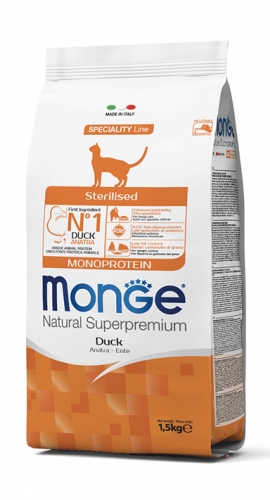 CAT ADULT STERIL. MONOPROTEICO ANATRA  KG 1,5 MONGE