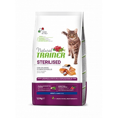 CAT STERILISED SALMONE KG 1,5  NATURAL TRAINER