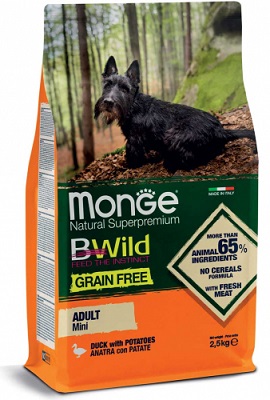 BWILD GF DOG MINI ANATRA/PATATE KG 2,5 MONGE