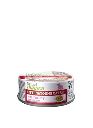 CAT KITTEN & YOUNG LATTINA 80 G POLLO NATURAL TRAINER