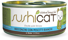 SUSHICAT G 70 BOCCONCINI CON PESCETTI BIANCHI
