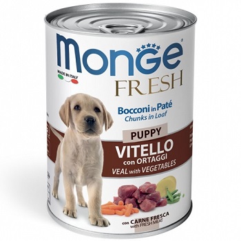 FRESH PUPPY VITELLO E VERDURE G 400 MONGE