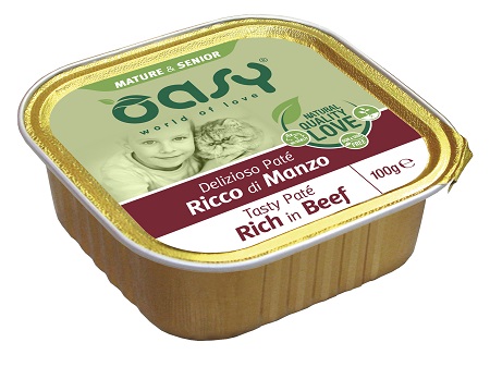 WET CAT DELIZIOSO PATE' MATURE & SENIOR GR.100 MANZO OASY