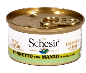 CAT TONNO E MANZO  BRODO DI COTTURA GR 70 SHESIR