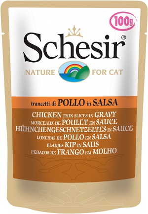 SOFT CAT BUSTE G 100 POLLO CON TRANCETTI IN SALSA SCHESIR