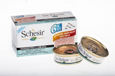 SHESIR CAT MULTIPACK 6X50 G TONNO CON ORATA