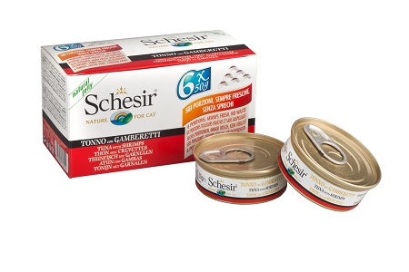 CAT MULTIPACK 6X50 G TONNO CON GAMBERETTI SCHESIR