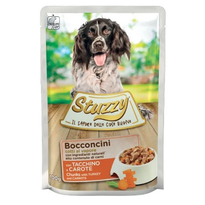 DOG BOCCONCINI CON TACCHINO E CAROTE BUSTINA GR 100 STUZZY
