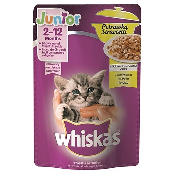 WHISKAS STRACCETTI JUNIOR DELICATO 4X85 GR