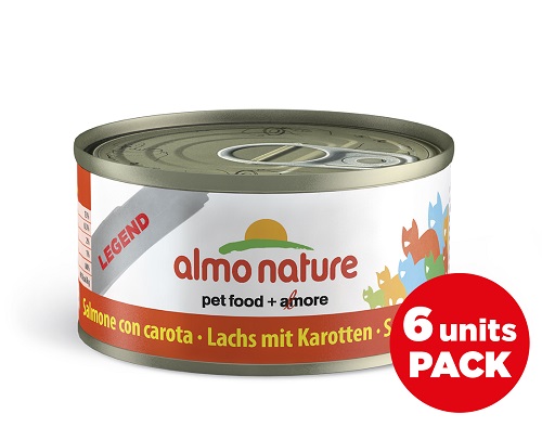 NATURAL CATS JELLY 6X70 G SALMONE CON CAROTE ALMO NATURE