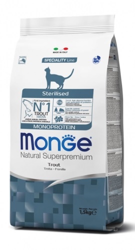 CAT ADULT STERIL. MONOPROTEICO TROTA KG 1,5 MONGE