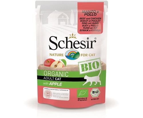 SHESIR CAT BIO MANZO E POLLO CON MELA G 85
