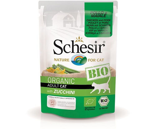 CAT BIO POLLO E MAIALE CON ZUCCHINE G 85 SCHESIR