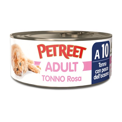 A10 CAT ADULT TONNO ROSA CON PESCE DELL' OCEANO GR 70 PETREET