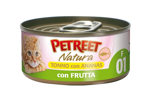PETRET CAT 70G NATURA IN ACQUA DI COTTURA TONNO E ANANAS