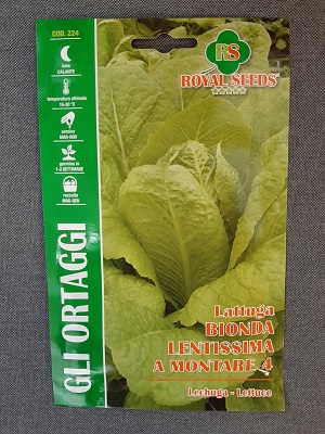 BUSTA ORTO LATTUGA BIONDA LENTISSIMA A MONTARE 4 RS