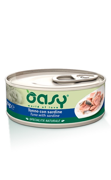 WET CAT TONNO CON SARDINE  LATTINA 70 OASY