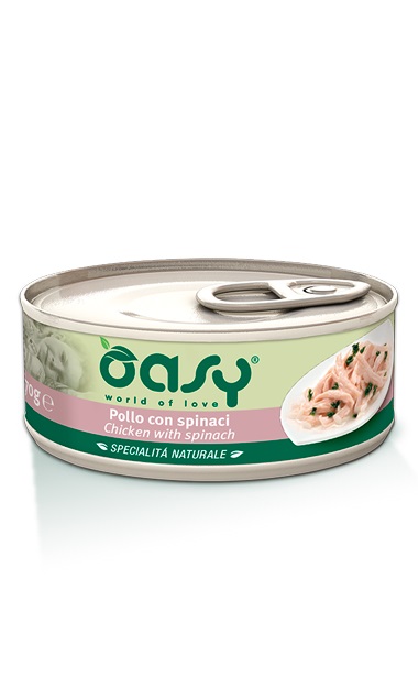 WET CAT 150 G POLLO CON SPINACI OASY