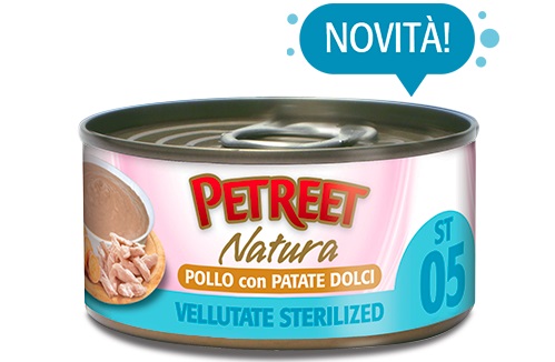 SA45 NATURA VELLUTATE STERILIZED POLLO PATATE G70 PETREET