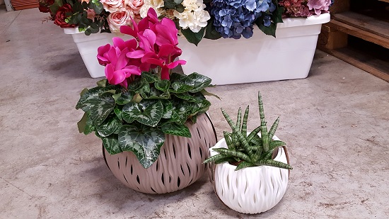 CIOTOLA SANDY DIAMETRO cm 29 altezza cm 19 BIANCO