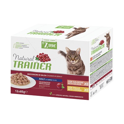 CAT MULTIPACK 12 X 85 GR BUSTE NATURAL TRAINER