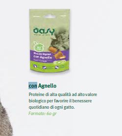 SNACK CAT BISCOTTI RIPIENI CON AGNELLO GR.60 OASY