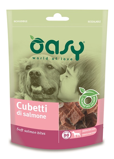 SNACK DOG CUBETTI DI SALMONE BUSTA GR.80 OASY