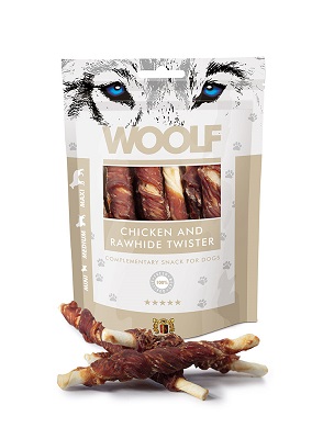 ROTOLINO DI POLLO CON PELLE GRIGLIATA 100 GR WOOLF
