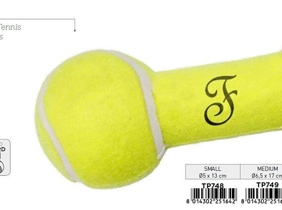 GIOCO PER CANI MANUBRIO TENNIS CON SQUEAKER TAGLIA L FERRIBIELLA