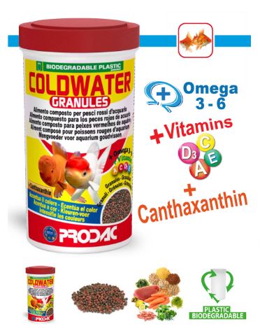 ALIMENTO PER PESCI ROSSI COLDWATER GRANULES 250 ML GR.100
