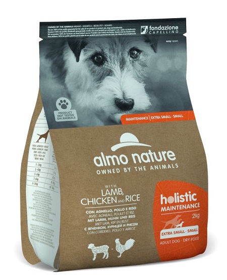 HOLISTIC DOGS XS-S , AGNELLO POLLO E RISO KG 2 ALMO NATURE