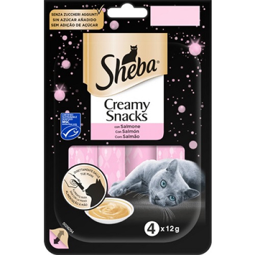 SHEBA CREAMY E SNACK 4X12 GR.