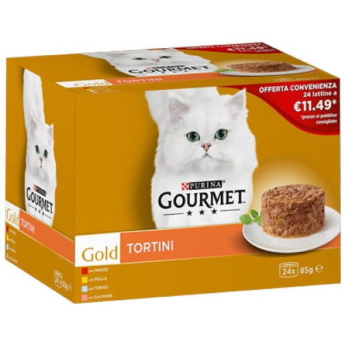 GOURMET GOLD SAVOURY CASE 24X85 GR MANZO/POLLO/TONNO/SALMONE